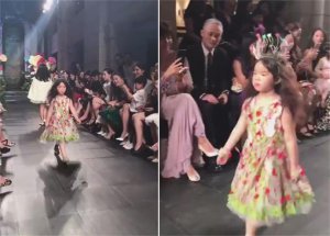 黃奕女兒T臺走秀 黃毅清的女兒近照曝光碎花裙似仙女