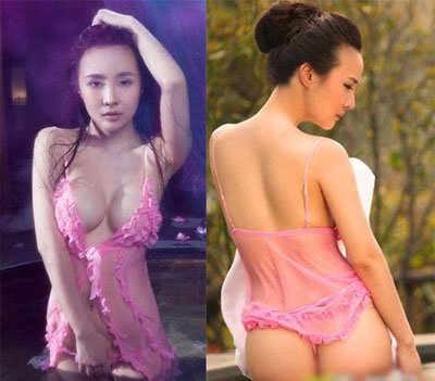 干露露與干毛毛漏半球內(nèi)衣大膽寫真 一家人靠露肉博眼球 5