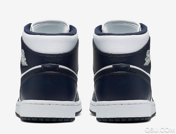 AJ1 mid Navy White配色鞋款 AJ1 mid藍白實物細節賞析 4