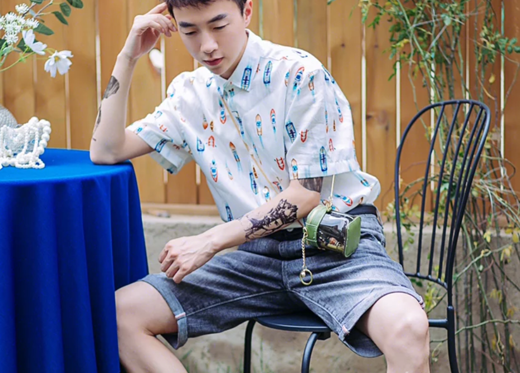 夏季個(gè)性男生襯衫搭配 做個(gè)有個(gè)性的男人 1