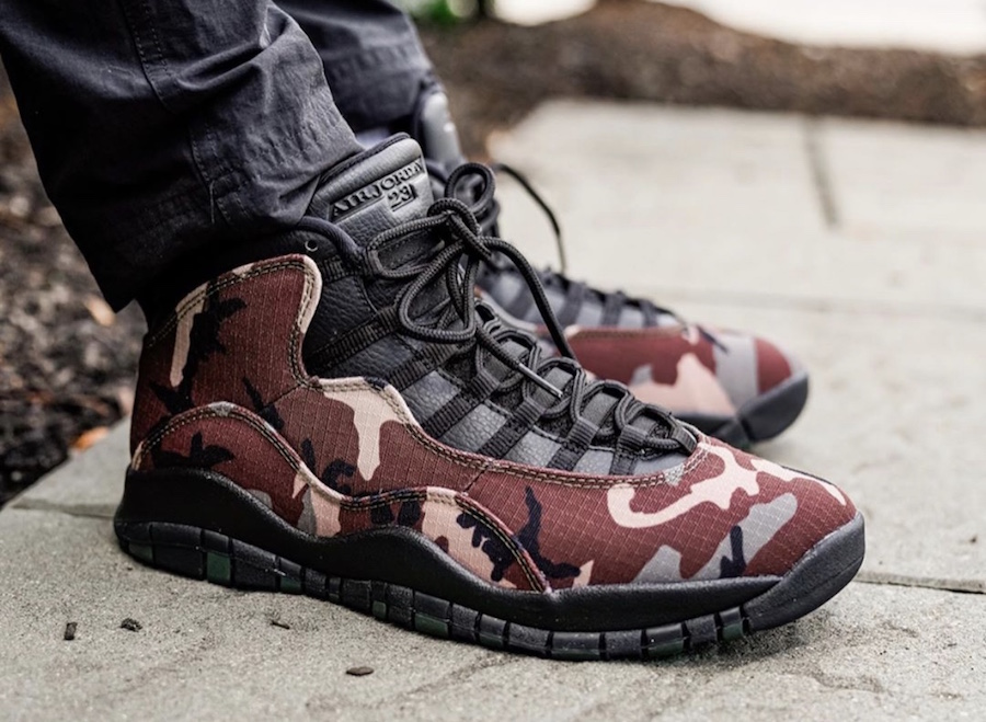 迷彩 Air Jordan 10 全新上腳圖釋出 2