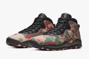 軍事風(fēng)格Air Jordan 10 迷彩圖案裝扮