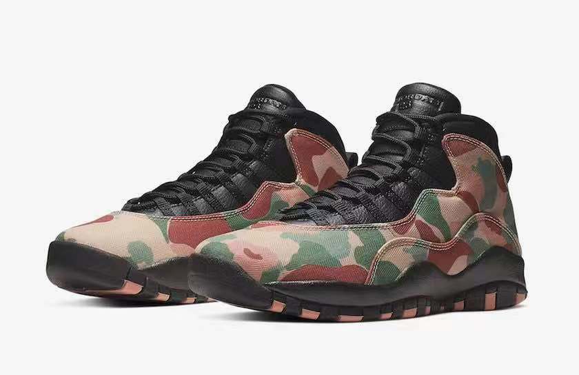 軍事風格Air Jordan 10 迷彩圖案裝扮 1