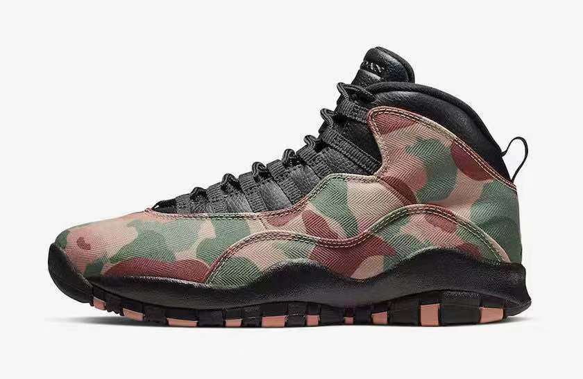 軍事風格Air Jordan 10 迷彩圖案裝扮 2