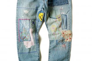 時(shí)尚品牌 KAPITAL牛仔褲花樣百出的拼接設(shè)計(jì)