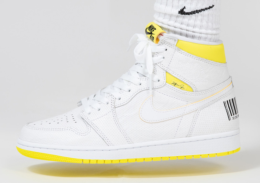 Air Jordan 1全新配色內(nèi)外 Swoosh 采用白黃陰陽(yáng)設(shè)計(jì) 2