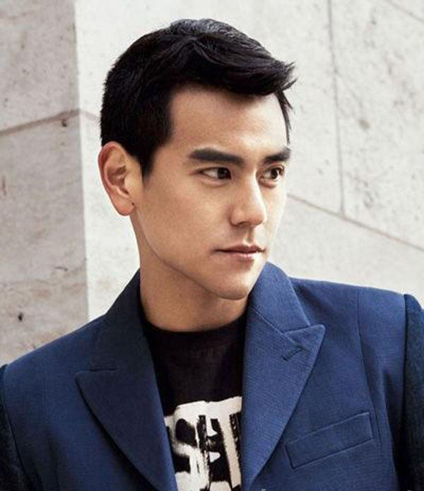 發際線高臉型瘦男生發型 看男明星的發型 3