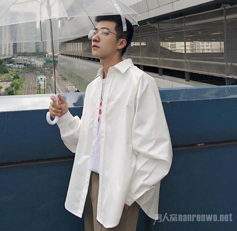 長袖工裝襯衫男士韓版搭配技巧 4