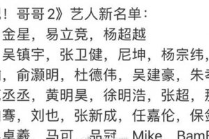 追光吧哥哥2二公淘汰名單 戰(zhàn)隊結(jié)盟PK