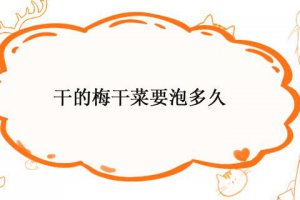 梅干菜浸泡時間 梅干菜一般要泡多久