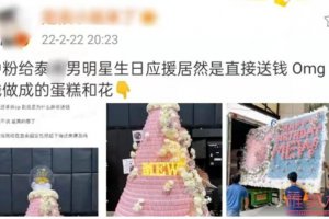中國粉絲給泰星生日應援 引發了不少網友的爭議