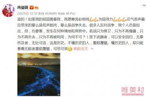 冉瑩穎發文怒懟盲目反對戰爭 文中談到了歷史追溯清朝
