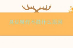 臭豆腐為什么炸不鼓 臭豆腐炸不鼓怎么辦