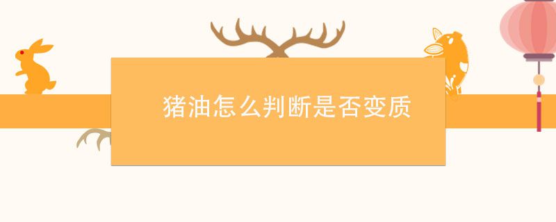 豬油會變質嗎 如何判斷豬油是否變質 1