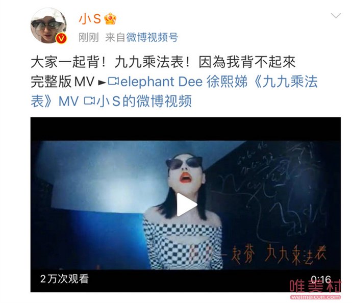 小S新歌九九乘法表 路人是欣賞不了的 1