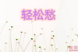 輕松愁是什么意思什么梗 出自哪里的