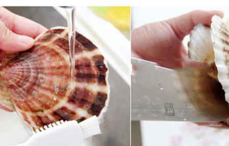 扇貝什么地方不能吃圖片 扇貝食用前的清洗處理 3